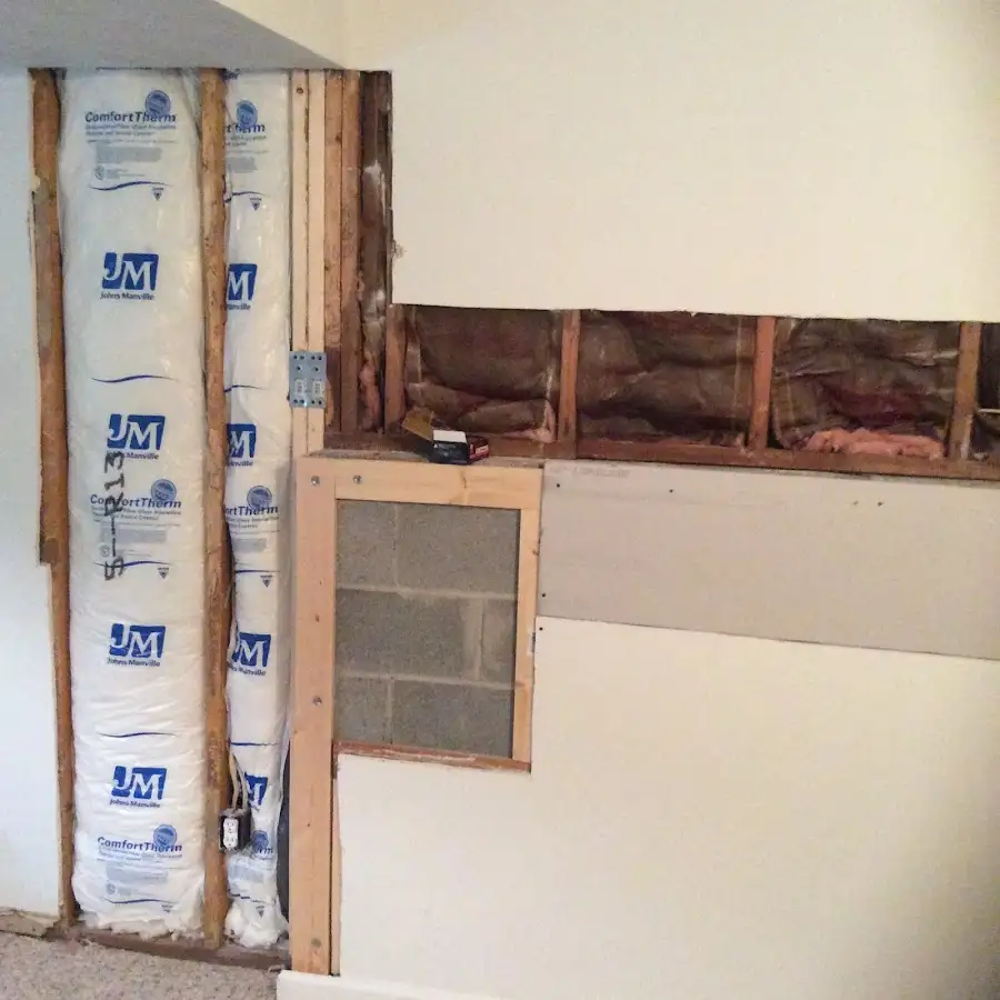 Wall insulation replacement during Contents Cleaning & Restoration in El Dorado Hills